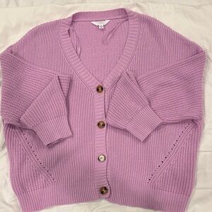 Time and Tru Lavender Knit Cardigan